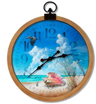 Queen Conch Island Clock