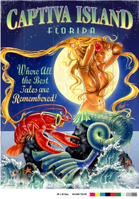 Captiva Island Mermaid Sign