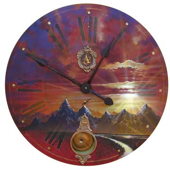 Colorado Mountains Clock