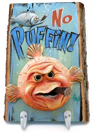 No Puffing Fish Sign