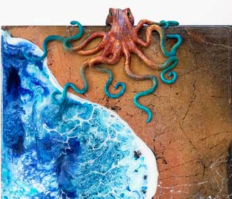 Octopus sculpture on Ocean Table