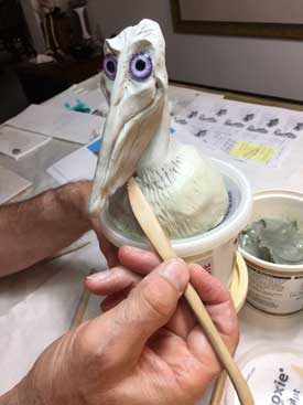 Pelican Sculpture in Progress