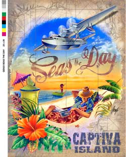Seas The Day on Captiva Island Sign