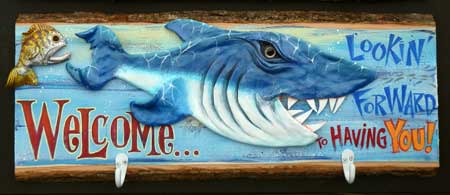 Welcome Shark Sign