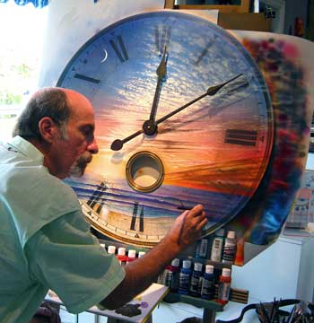 Jim Mazzotta Paints a Sunset Clock